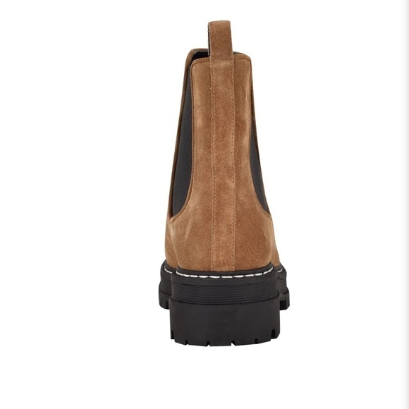 NIB Marc Fisher Privi Suede Platform Chelsea Lug Sole Bootie - Picture 2 of 11